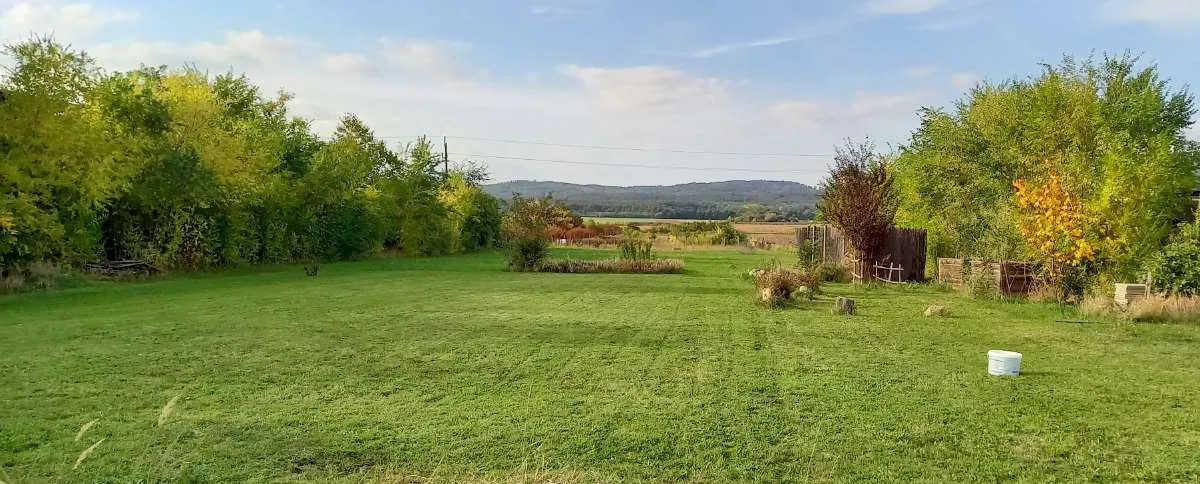 Sonniges, ebenes und breites Baugrundstück von 2.879m² (Teilkauf möglich) in Ortsrandlage mit Weitblick auf das Leithagebirge zu verkaufen - optional kann Grünland (7.840m²) mit verpachtet werden - Ansicht 2