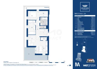 3-Zimmer-Wohnung kaufen in Krems Land – 77,42 m², € 395.000 – Bild 10 von 10
