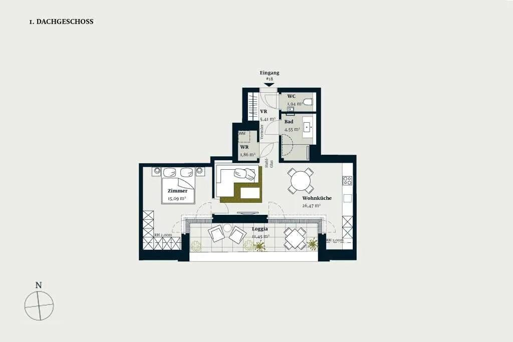 2-ZIMMER DG WOHNUNG MIT SÜDLOGGIA - Ansicht 2