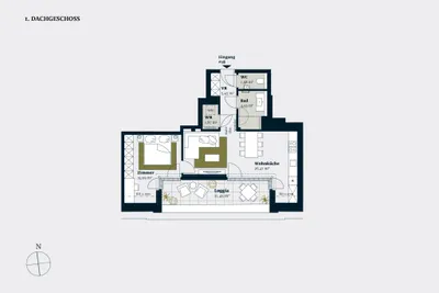 2-Zimmer-Wohnung kaufen in Wien – 55,32 m², € 586.400 – Bild 2 von 13
