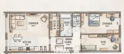 3-Zimmer-Wohnung mieten in Wien – 78,16 m², € 1.200 – Bild 18 von 18