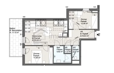 3-Zimmer-Wohnung kaufen in Wien – 64,34 m², € 455.000 – Bild 3 von 4