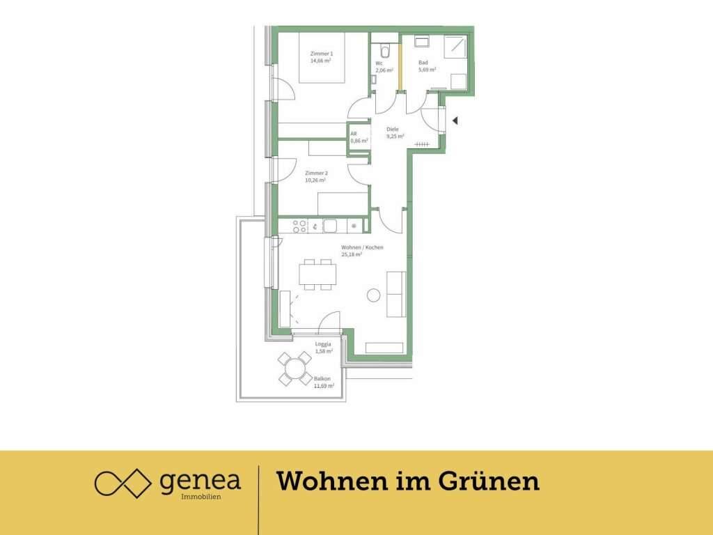 Provisionsfrei | Moderne Wohnungen in Jakomini Verde | Urbanes Leben trifft Erholung - Ansicht 2