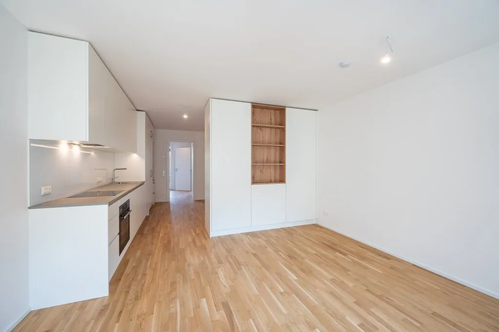 ASG IV-Qualitatives Wohnen in urbaner Lage: hochwertiger 1-Zimmer ZWEITBEZUG mit Balkon! Tischler-Einbaumöbel! +Provisionsfrei+ - Ansicht 3