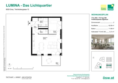 2-Zimmer-Wohnung kaufen in Graz – 62,95 m², € 299.000 – Bild 11 von 11
