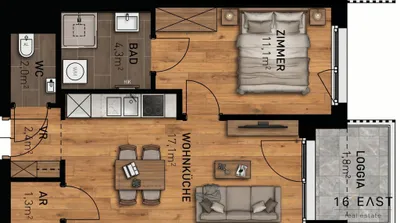 2-Zimmer-Wohnung kaufen in Wien – 38,05 m², € 245.055 – Bild 7 von 7