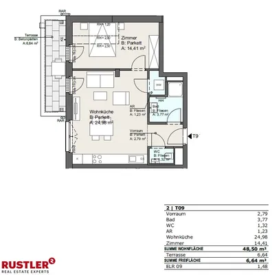 2-Zimmer-Wohnung kaufen in Wien – 48,5 m², € 305.760 – Bild 8 von 19
