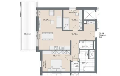 3-Zimmer-Wohnung kaufen in Schwaz – 82 m², € 591.480 – Bild 11 von 11