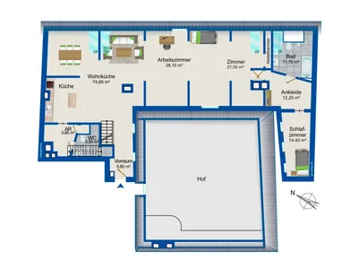 4-Zimmer-Wohnung mieten in Wien – 195 m², € 3.830 – Bild 18 von 19