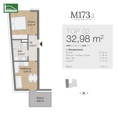Immobilie kaufen in Graz – 32,85 m², € 168.066 – Bild 4 von 4