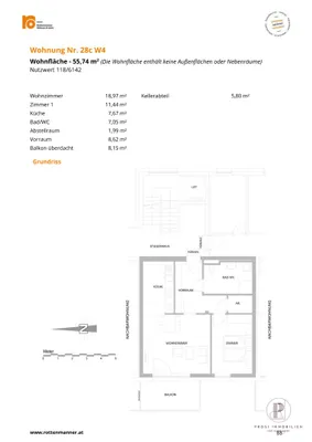 2-Zimmer-Wohnung kaufen in Graz – 55,74 m², € 188.039 – Bild 7 von 7