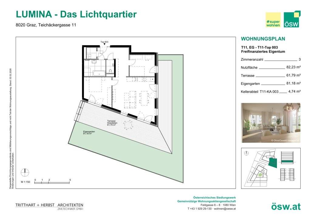 Neubau-Gartenwohnung | Ihr Zuhause mit eigenem Garten | LUMINA | Erstbezug - Ansicht 2