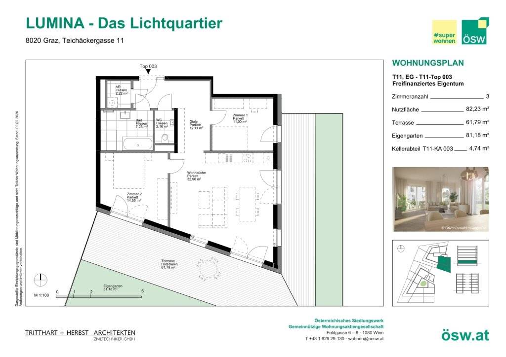 Neubau-Gartenwohnung | Ihr Zuhause mit eigenem Garten | LUMINA | Erstbezug - Ansicht 3