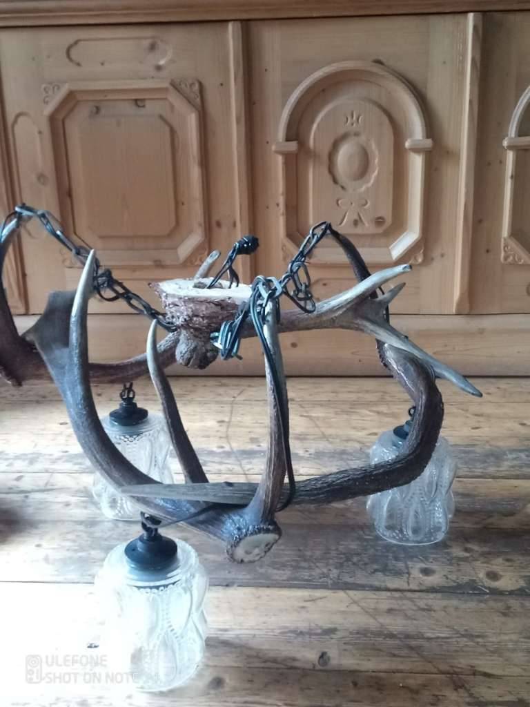 Lampenschirm, luster, Hirschgeweih