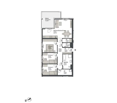 4-Zimmer-Wohnung kaufen in Villach – 94,35 m², € 452.900 – Bild 2 von 4
