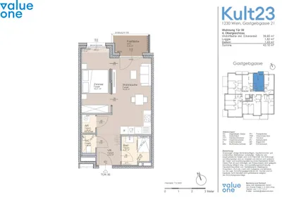 2-Zimmer-Wohnung kaufen in Wien – 39,85 m², € 250.750 – Bild 23 von 23