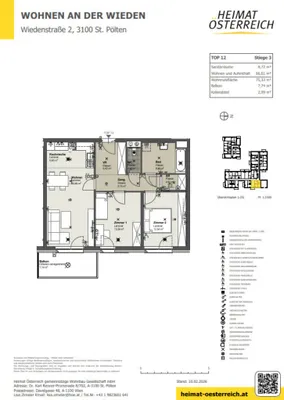 3-Zimmer-Wohnung mieten in Sankt Pölten – 75,33 m², € 952 – Bild 12 von 12