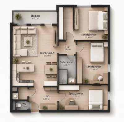 4-Zimmer-Wohnung kaufen in Graz-Umgebung – 87,3 m², € 259.000 – Bild 24 von 24