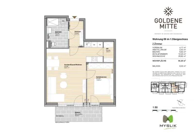 2-Zimmer-Wohnung mieten in Salzburg-Umgebung – 55,28 m², € 1.190 – Bild 16 von 16