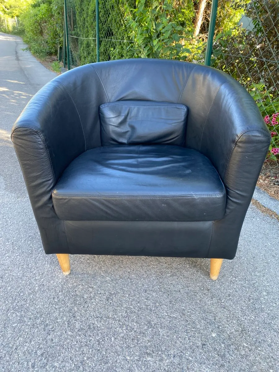 IKEA Sessel schwarz leder, € 0,- (3400 Klosterneuburg)