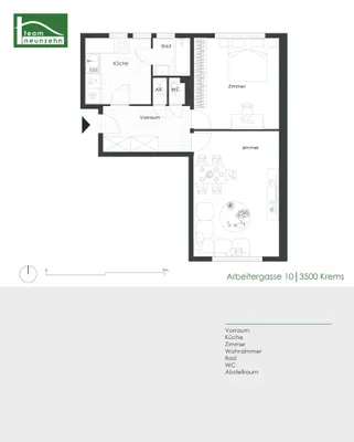 2-Zimmer-Wohnung mieten in Krems an der Donau – 66,98 m², € 494 – Bild 12 von 12