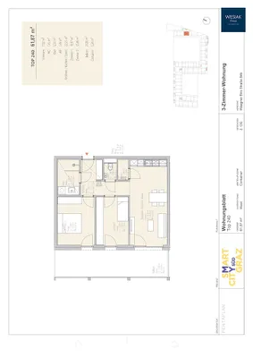 3-Zimmer-Wohnung mieten in Graz – 62 m², € 899 – Bild 9 von 9