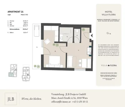 2-Zimmer-Wohnung kaufen in Villach Land – 37,53 m², € 217.440 – Bild 3 von 23