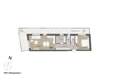 2-Zimmer-Wohnung kaufen in Graz – 53,68 m², € 389.000 – Bild 5 von 6