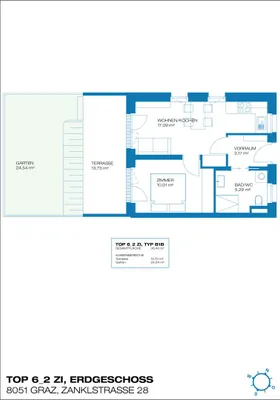 2-Zimmer-Wohnung mieten in Graz – 36,46 m², € 699 – Bild 11 von 11