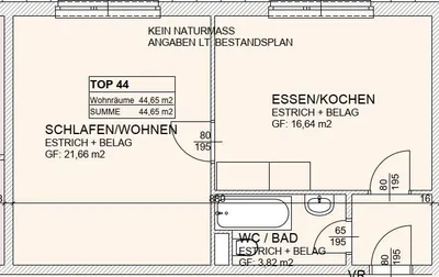 2-Zimmer-Wohnung mieten in Linz – 44,65 m², € 634 – Bild 5 von 5