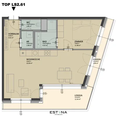 2-Zimmer-Wohnung kaufen in Wien – 57,28 m², € 474.300 – Bild 19 von 19