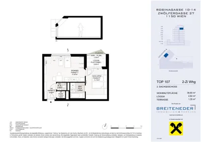 2-Zimmer-Wohnung kaufen in Wien – 38,71 m², € 311.100 – Bild 4 von 4