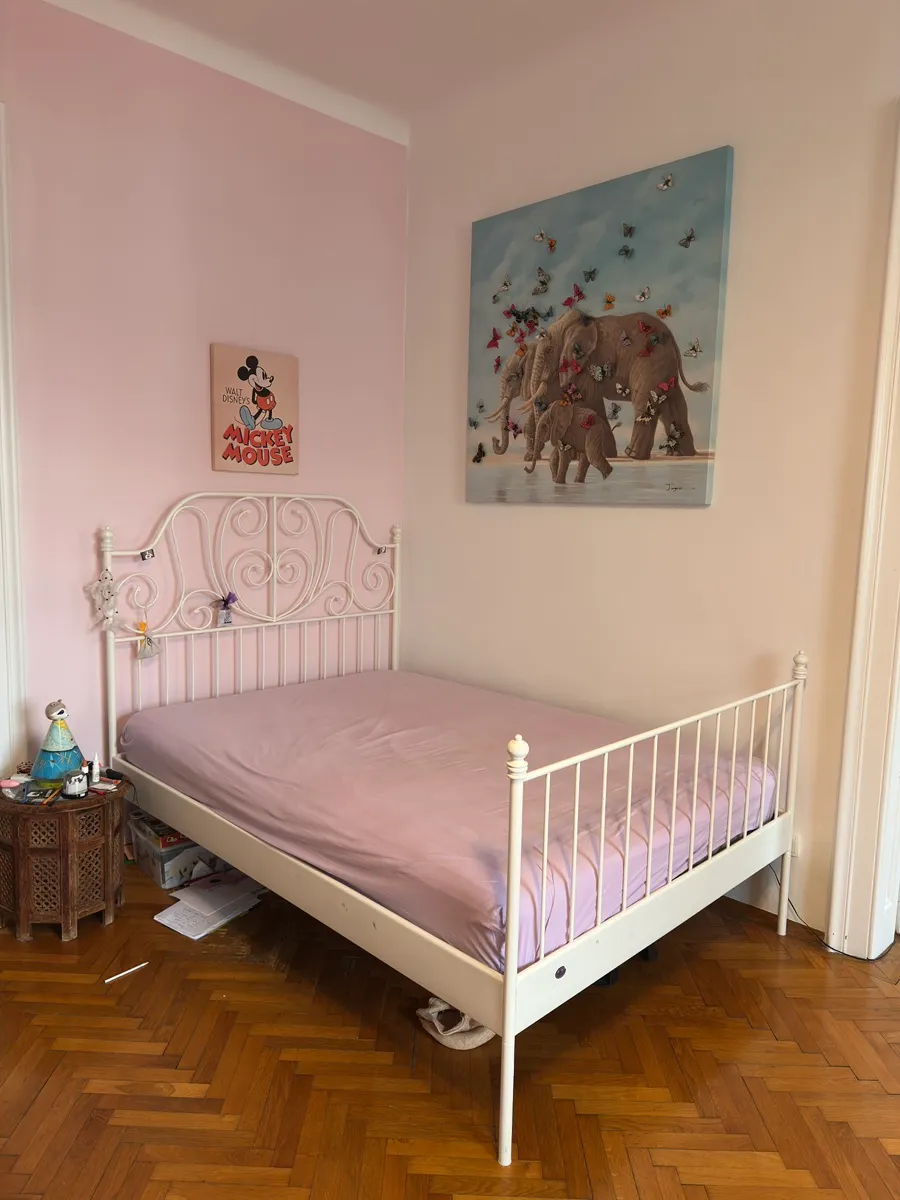 IKEA LEIRVIK Metallbett weiß | 140 × 200 cm, € 10,- (1010 Wien)