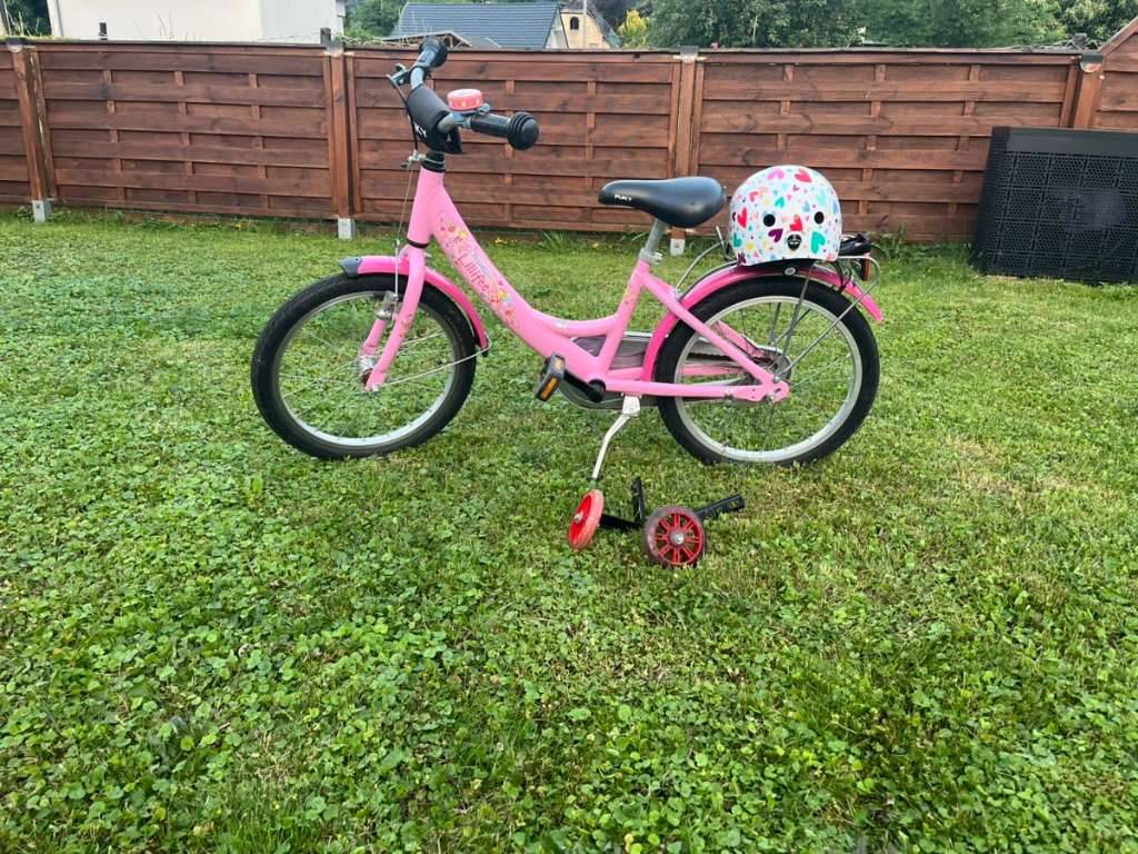 Kinderfahrrad PUkY 18 Zoll mit Helm und Sttzrder,  54,- (8051 Gsting) -  willhaben