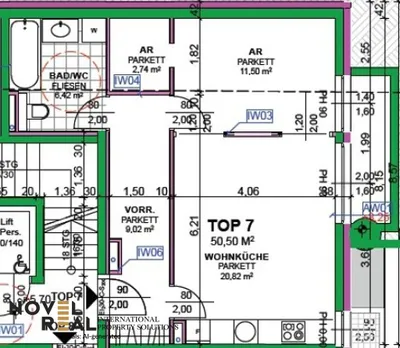 2-Zimmer-Wohnung mieten in Wien – 50,5 m², € 1.250 – Bild 16 von 16