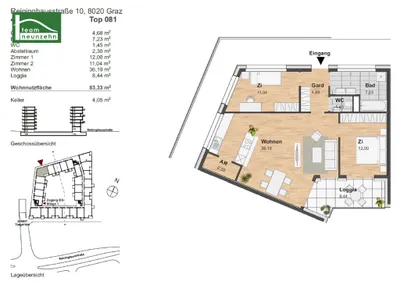 3-Zimmer-Wohnung mieten in Graz – 74,89 m², € 1.339 – Bild 32 von 32