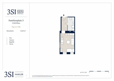 1-Zimmer-Wohnung kaufen in Wien – 26 m², € 129.000 – Bild 9 von 9