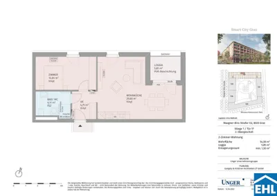 2-Zimmer-Wohnung mieten in Graz – 54,55 m², € 856 – Bild 26 von 26