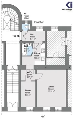 2-Zimmer-Gewerbeimmobilie mieten in Wien – 51 m², € 989 – Bild 19 von 21