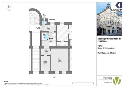 2-Zimmer-Gewerbeimmobilie mieten in Wien – 51 m², € 989 – Bild 20 von 21