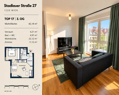 2-Zimmer-Wohnung kaufen in Wien – 42,14 m², € 350.000
