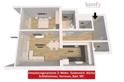 3-Zimmer-Wohnung kaufen in Graz – 63 m², € 159.900 – Bild 9 von 9