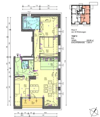 4-Zimmer-Wohnung mieten in Sankt Pölten – 105,9 m², € 1.680 – Bild 9 von 11