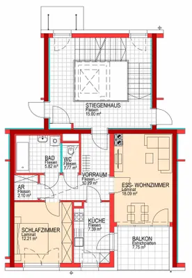 2-Zimmer-Wohnung mieten in Amstetten – 57,67 m², € 487 – Bild 2 von 2