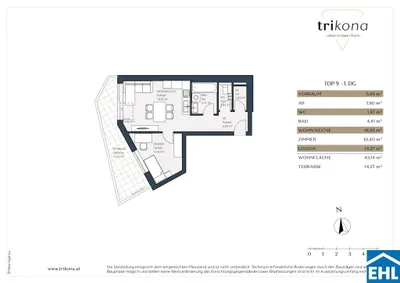 2-Zimmer-Wohnung kaufen in Wien – 43,14 m², € 274.000 – Bild 7 von 7