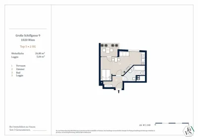 1-Zimmer-Wohnung kaufen in Wien – 26,82 m², € 279.000 – Bild 12 von 12
