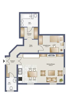 2-Zimmer-Wohnung mieten in Hallein – 75 m², € 1.198 – Bild 8 von 9