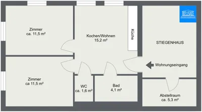 2-Zimmer-Wohnung mieten in Leoben – 43,96 m², € 701 – Bild 5 von 7