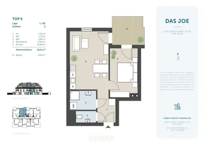 2-Zimmer-Wohnung kaufen in Wien – 38,4 m², € 307.000 – Bild 9 von 9