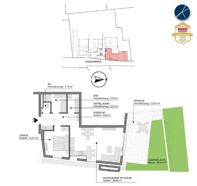 2-Zimmer-Wohnung kaufen in Krems an der Donau – 60,57 m², € 389.000 – Bild 19 von 19